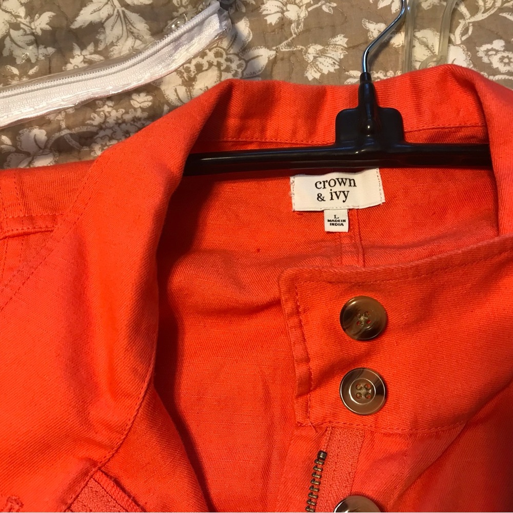 Crown & Ivy Orange Women's Jacket - Picture 5 of 7